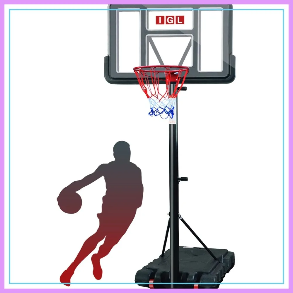 Adjustable Basketball Hoop 5.6-10FT, 40/44 Inch Outdoor Goal System for Backyard Driveway with PC Backboard
Adjustable Basketball Hoop 5.6-10FT, 40/44 Inch Outdoor Goal System for Backyard Driveway with PC Backboard