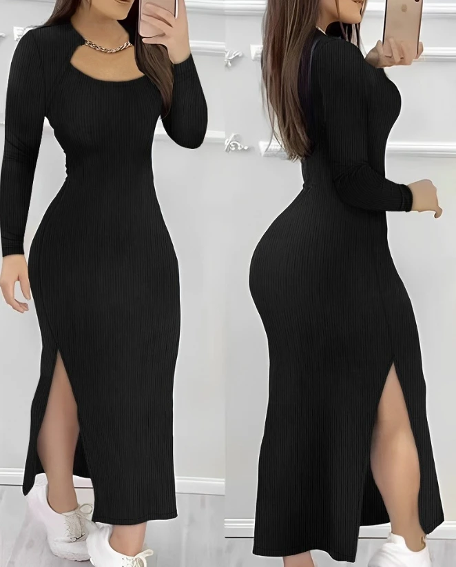 Sexy Chain Decorative Hollow High Split Casual Dress 2023 New Fashion Hot Selling Women's Wear
Sexy Chain Decorative Hollow High Split Casual Dress 2023 New Fashion Hot Selling Women's Wear