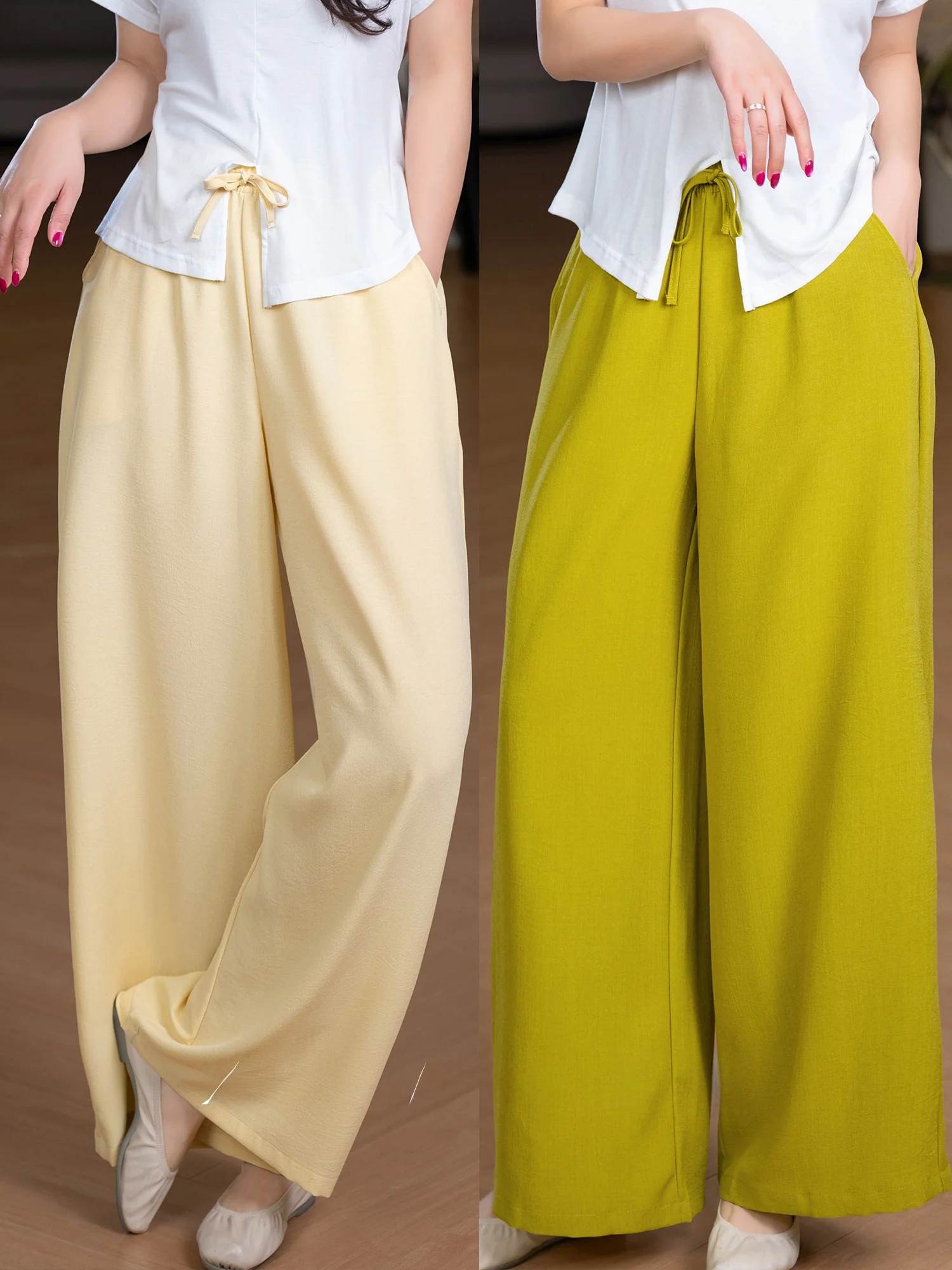 Textile Ice Sensation Loose Women's Casual Pants Elastic Waistband Wide Leg Non Crease Comfortable Polyester Fibre
Textile Ice Sensation Loose Women's Casual Pants Elastic Waistband Wide Leg Non Crease Comfortable Polyester Fibre