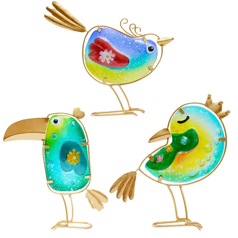 Bird Statue Colorful Metal Glass Bird Sculpture Set Of 3 Garden Art Statues Spring Outdoor Animal Figurine Lawn Ornaments For
Bird Statue Colorful Metal Glass Bird Sculpture Set Of 3 Garden Art Statues Spring Outdoor Animal Figurine Lawn Ornaments For