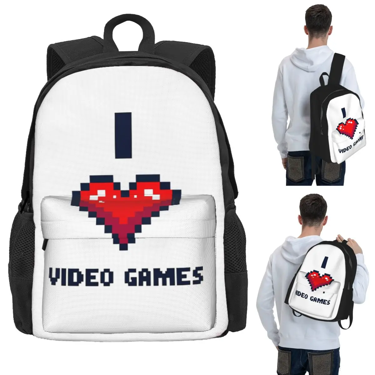 I Heart Video Games Student Backpack School Bag Hiking Travel Daypack for Men Women Bookbag Shoulder Bags
I Heart Video Games Student Backpack School Bag Hiking Travel Daypack for Men Women Bookbag Shoulder Bags