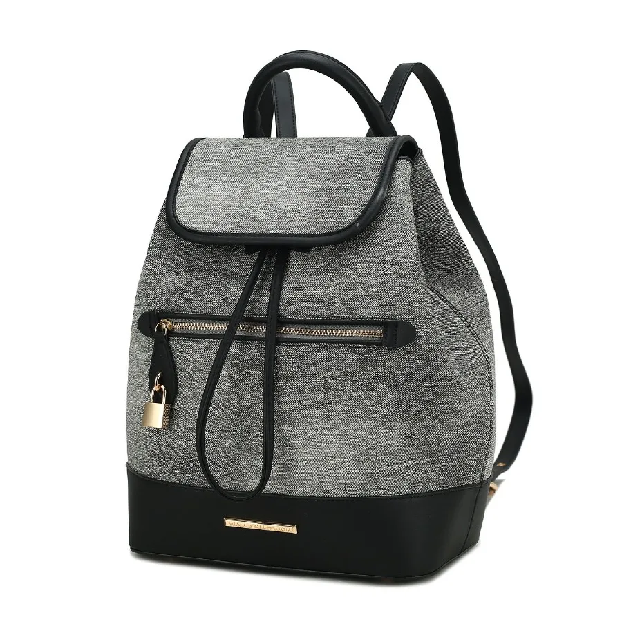Women's backpack for daily commute and travel, made of vegan leather in black, featuring scratch-resistant surface and spacious
Women's backpack for daily commute and travel, made of vegan leather in black, featuring scratch-resistant surface and spacious