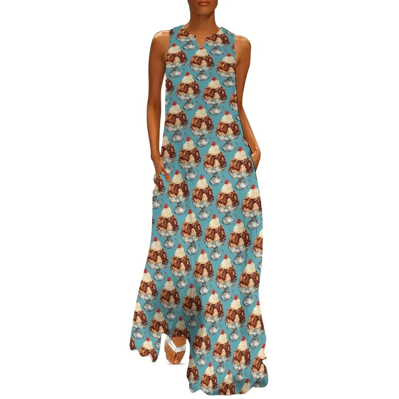 Ice Cream Sundae Pattern Long Dress Summer dresses for women elegant party dresses for women 2025 dresses summer Dress
Ice Cream Sundae Pattern Long Dress Summer dresses for women elegant party dresses for women 2025 dresses summer Dress