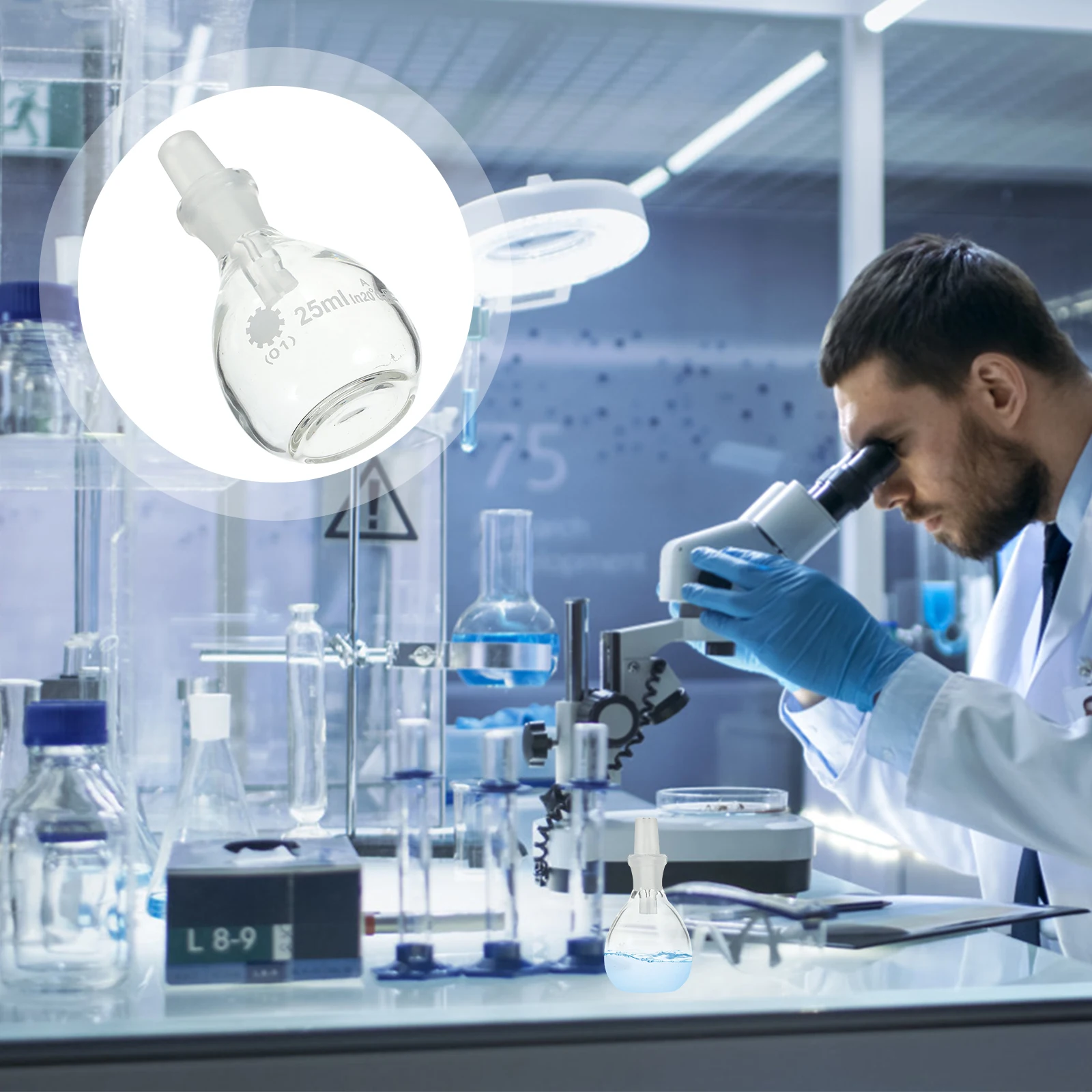 Glass Bottles with Stopper Chemical Storage Conical Transparent Corked Laboratory
Glass Bottles with Stopper Chemical Storage Conical Transparent Corked Laboratory