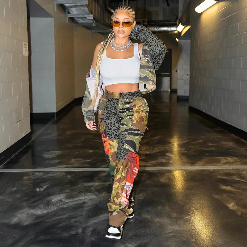 Camo Cargo Pants Parachute Wide Leg Jogging High Waist Trousers Women Y2K Clothes Streetwear Pencil Sweat Flare Camouflage Pant
Camo Cargo Pants Parachute Wide Leg Jogging High Waist Trousers Women Y2K Clothes Streetwear Pencil Sweat Flare Camouflage Pant
