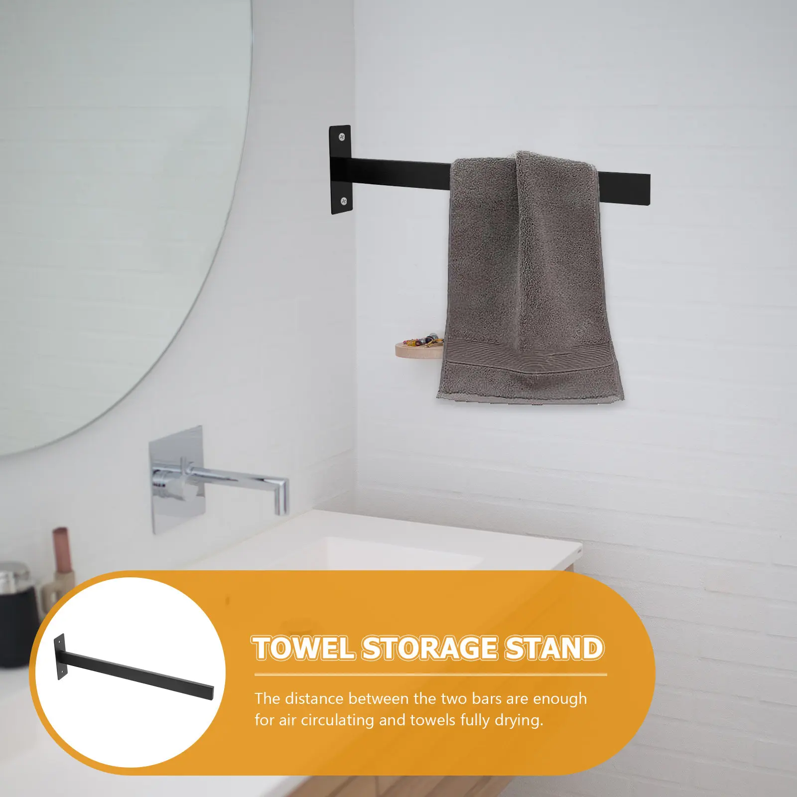1Set Stainless Steel Towel Rack Wall Mounted No Punching Design Heavy Duty Single Bar for Bathroom Kitchen Bedroom Easy Install
1Set Stainless Steel Towel Rack Wall Mounted No Punching Design Heavy Duty Single Bar for Bathroom Kitchen Bedroom Easy Install