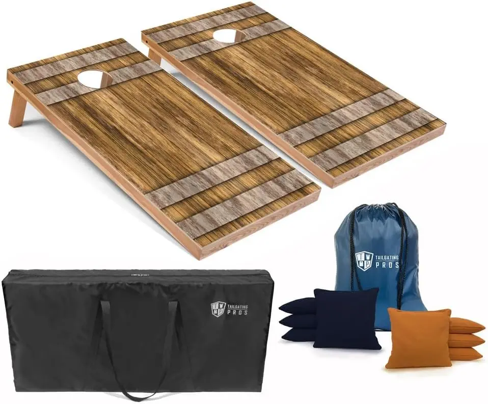 Official Size Cornhole Boards 4x2 ft, Wooden Outdoor Game Set with 8 Bean Bags, Carrying Case
Official Size Cornhole Boards 4x2 ft, Wooden Outdoor Game Set with 8 Bean Bags, Carrying Case