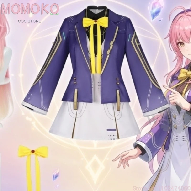Anime cosplay Aemeath Costume JK School Uniform Dress Purple Coat White Mini Dress Pink Single disfraz mujer 코스튬
Anime cosplay Aemeath Costume JK School Uniform Dress Purple Coat White Mini Dress Pink Single disfraz mujer 코스튬
