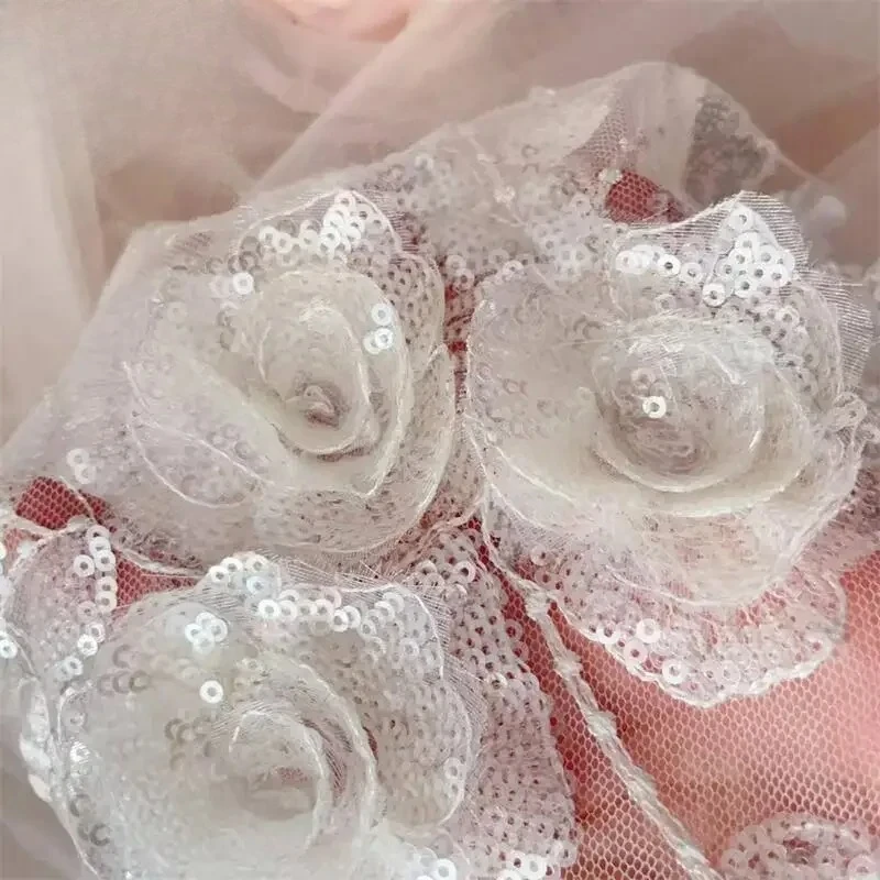 High Quality White 3D Sequins Embroider Flower, Handmade DIY Wedding Dress, Cheongsam Clothing Decoration, Patch Materials
High Quality White 3D Sequins Embroider Flower, Handmade DIY Wedding Dress, Cheongsam Clothing Decoration, Patch Materials
