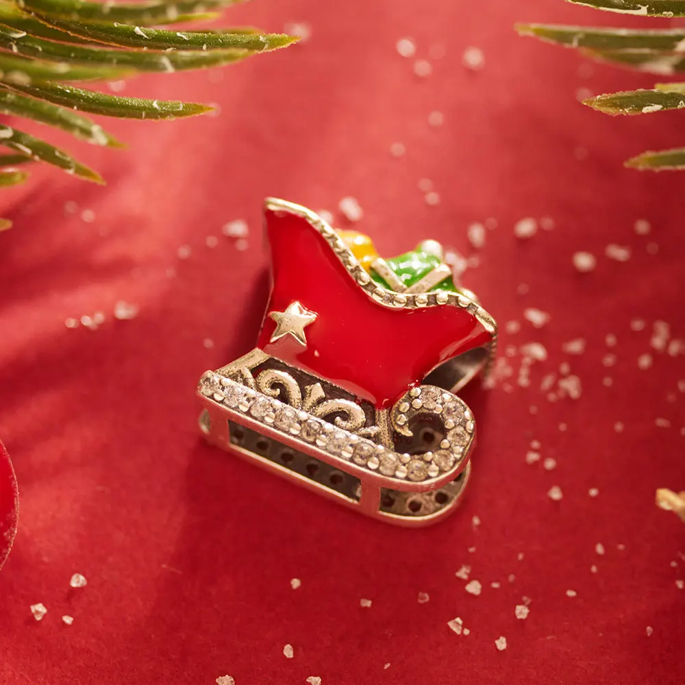 2025 925 Sterling Silver Christmas Charm Sleigh Original Bead Infinite Fit Bracelet Women's DIY Jewelry Love Hot Gift
2025 925 Sterling Silver Christmas Charm Sleigh Original Bead Infinite Fit Bracelet Women's DIY Jewelry Love Hot Gift