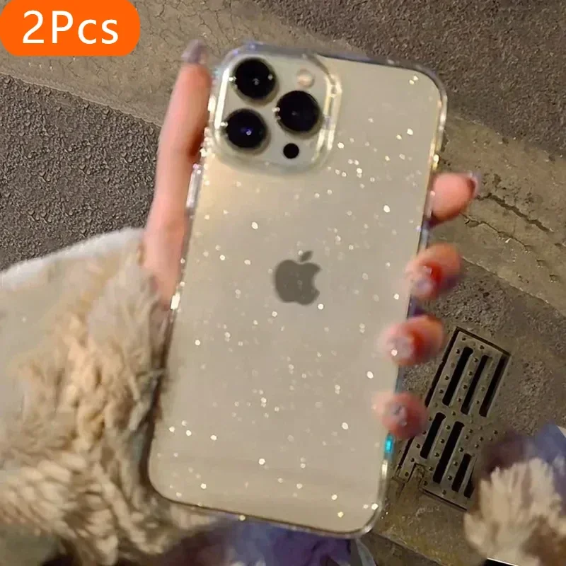 2Pcs Pink Glitter Bling Clear Soft Case for IPhone 16 15 14 13 11 12 Pro Max Plus 15Pro 16Pro I Phone Women Fundas Cover Accesso
2Pcs Pink Glitter Bling Clear Soft Case for IPhone 16 15 14 13 11 12 Pro Max Plus 15Pro 16Pro I Phone Women Fundas Cover Accesso
