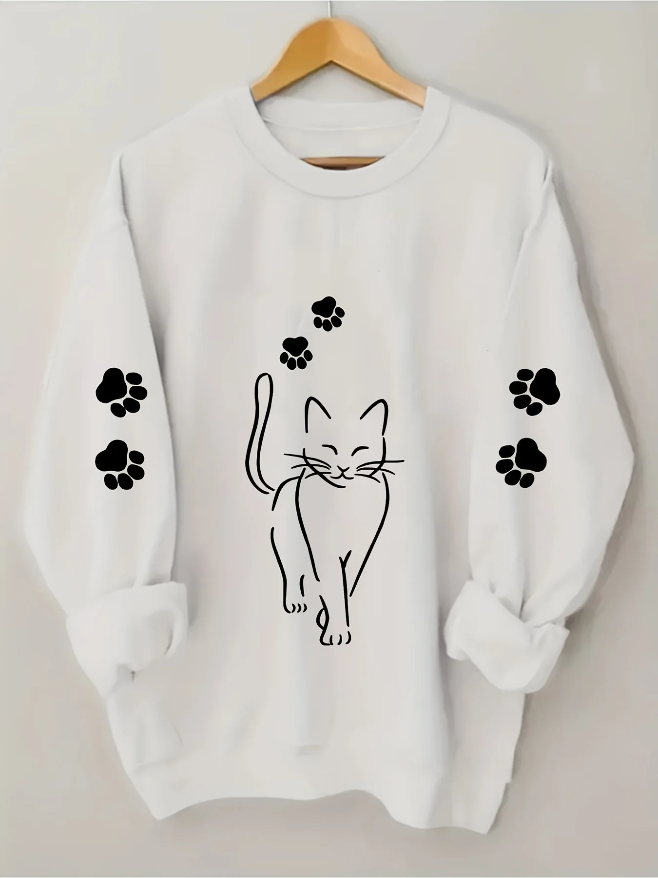 Kawaii кошачий узор с принтом, женская флисовая спортивная одежда с длинными рукавами, модный теплый базовый спортивный костюм, винтажный топ с круглым вырезом
Kawaii кошачий узор с принтом, женская флисовая спортивная одежда с длинными рукавами, модный теплый базовый спортивный костюм, винтажный топ с круглым вырезом