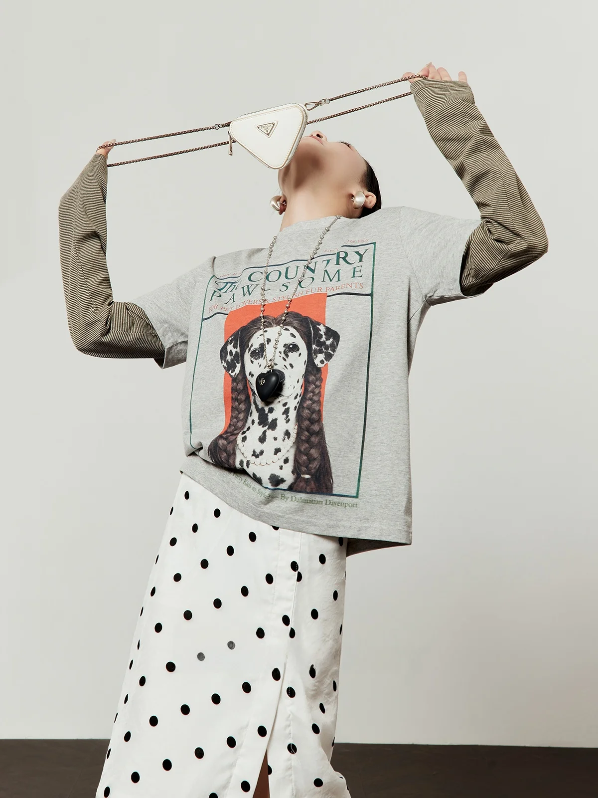 ay Long Hair Dog Flower Spotted T-irt Women's Loose round Ne Top Casual Sle Spring New Arrival by Zhou Li Wu
ay Long Hair Dog Flower Spotted T-irt Women's Loose round Ne Top Casual Sle Spring New Arrival by Zhou Li Wu