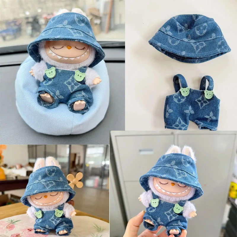17cm Labubu Doll's Clothes Denim four leaf clover set Outfit Accessories Clothing DIY Kids Gift Sweet Princess
17cm Labubu Doll's Clothes Denim four leaf clover set Outfit Accessories Clothing DIY Kids Gift Sweet Princess