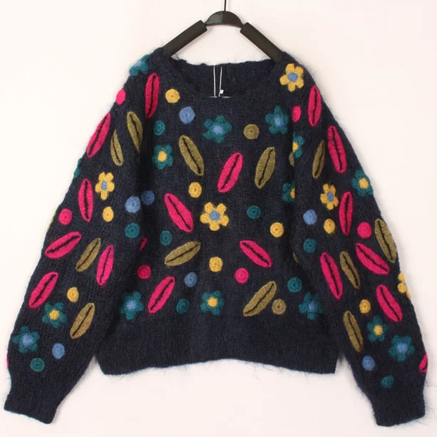 Vintage Double Layer Hollow out Knitted Sweater Women's Sea Wool Sweater Warm Cozy round Neck Long Sleeve Autumn Winter
Vintage Double Layer Hollow out Knitted Sweater Women's Sea Wool Sweater Warm Cozy round Neck Long Sleeve Autumn Winter