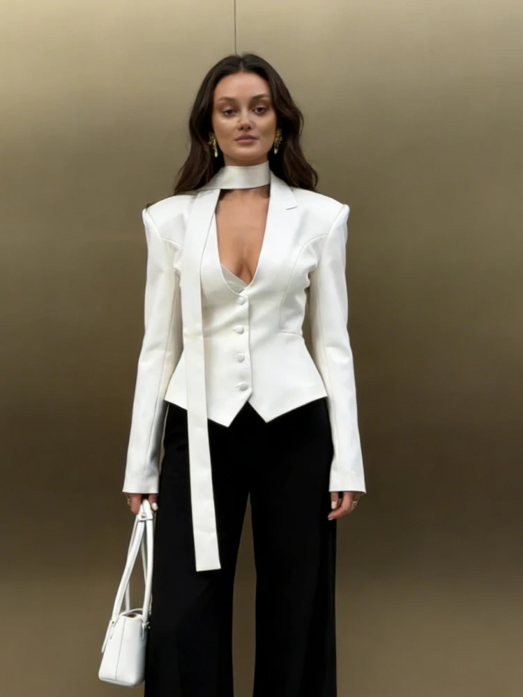 Tsiisd Commute V-Neck Lace-Up Blazers Coat Women Elegant Patchwork Fashion Solid Casual Lace-Up Slim Clothes Female Outwear Coat
Tsiisd Commute V-Neck Lace-Up Blazers Coat Women Elegant Patchwork Fashion Solid Casual Lace-Up Slim Clothes Female Outwear Coat