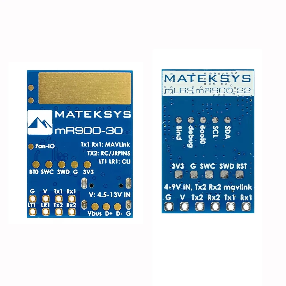 Matek Mateksys mLRS MAVLink mR900-22/mR900-30 900MHz Receiver For Long Range Fpv Drone
Matek Mateksys mLRS MAVLink mR900-22/mR900-30 900MHz Receiver For Long Range Fpv Drone