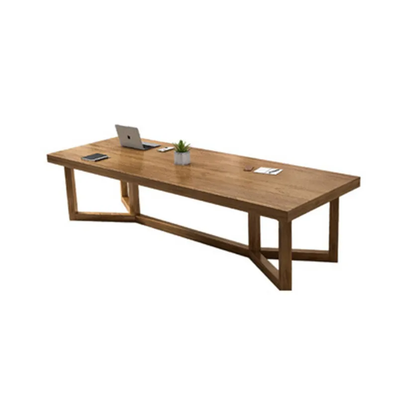 American solid wood large board long table loft hotel meeting room multi-person negotiation table
American solid wood large board long table loft hotel meeting room multi-person negotiation table