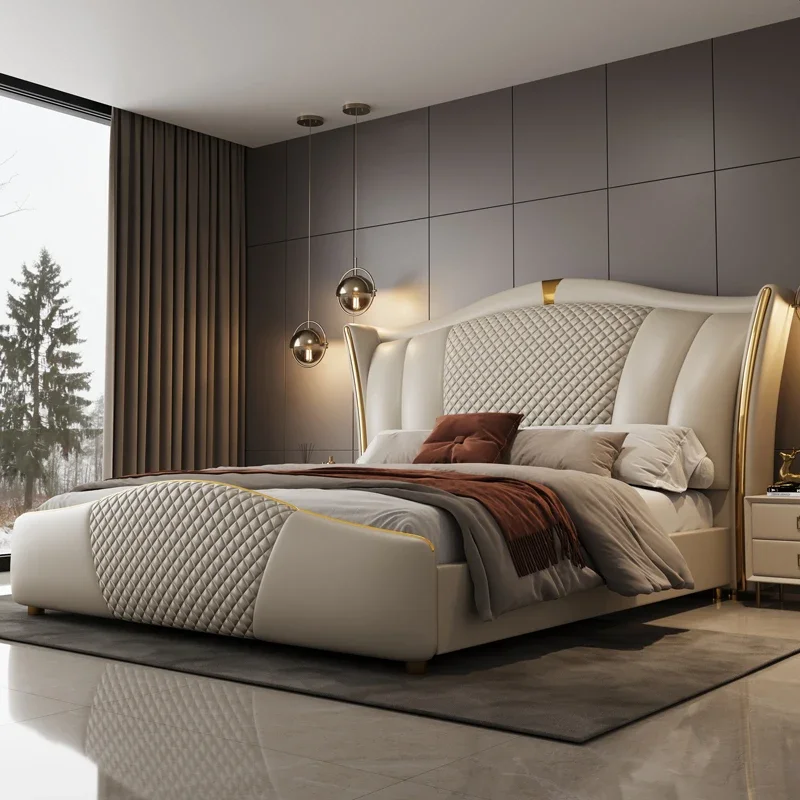 luxury full size Double Bed frame bedroom Wedding bed Composite leather king size high-end Letto Matrimoniale bedroom Furniture
luxury full size Double Bed frame bedroom Wedding bed Composite leather king size high-end Letto Matrimoniale bedroom Furniture