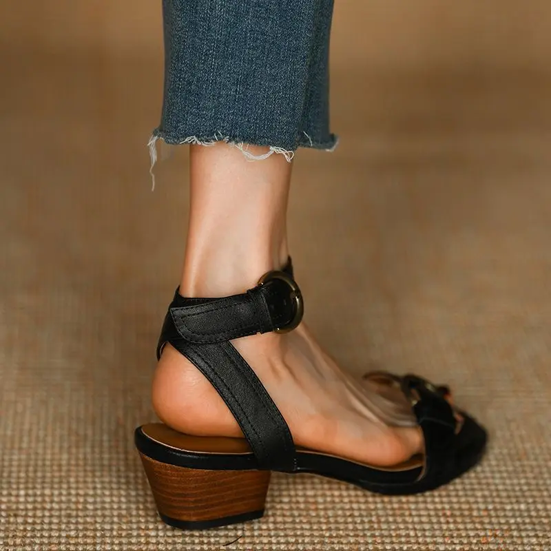 Sheepskin Ladies Shoes Summer Sandals Basic Retro Sandals Buckle Strap Womens Pumps Spring Gladiator Sandal Roman Style
Sheepskin Ladies Shoes Summer Sandals Basic Retro Sandals Buckle Strap Womens Pumps Spring Gladiator Sandal Roman Style