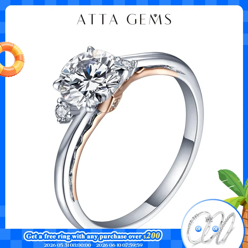 ATTAGEMS 925 Silver 18K Rose Gold Plated Rings For Women Sparkling Moisssanite Diamond Wedding Band Anniversary Fine Jewelry
ATTAGEMS 925 Silver 18K Rose Gold Plated Rings For Women Sparkling Moisssanite Diamond Wedding Band Anniversary Fine Jewelry