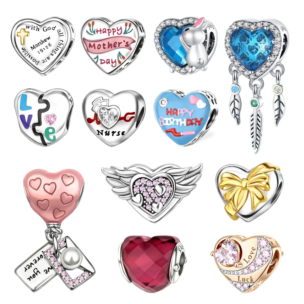 Heart-Shaped Series 925 Sterling Silver Parent-Child Couple Pet Angel Flower Heart Bead Fit DIY Bracelet Necklace Birthday Gifts
Heart-Shaped Series 925 Sterling Silver Parent-Child Couple Pet Angel Flower Heart Bead Fit DIY Bracelet Necklace Birthday Gifts