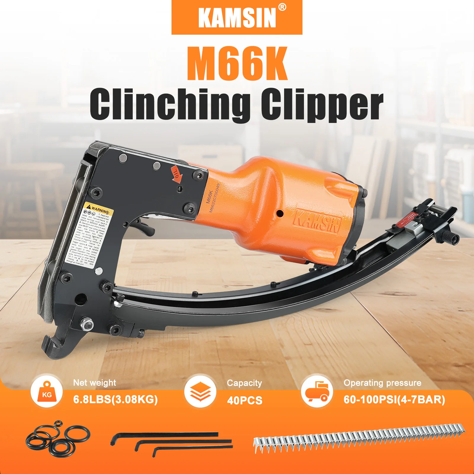 KAMSIN M66K clipgunpneumatic buckle nail gun M66 series efficient pneumatic tool M66K car seat spring mattress wire cage fixture
KAMSIN M66K clipgunpneumatic buckle nail gun M66 series efficient pneumatic tool M66K car seat spring mattress wire cage fixture