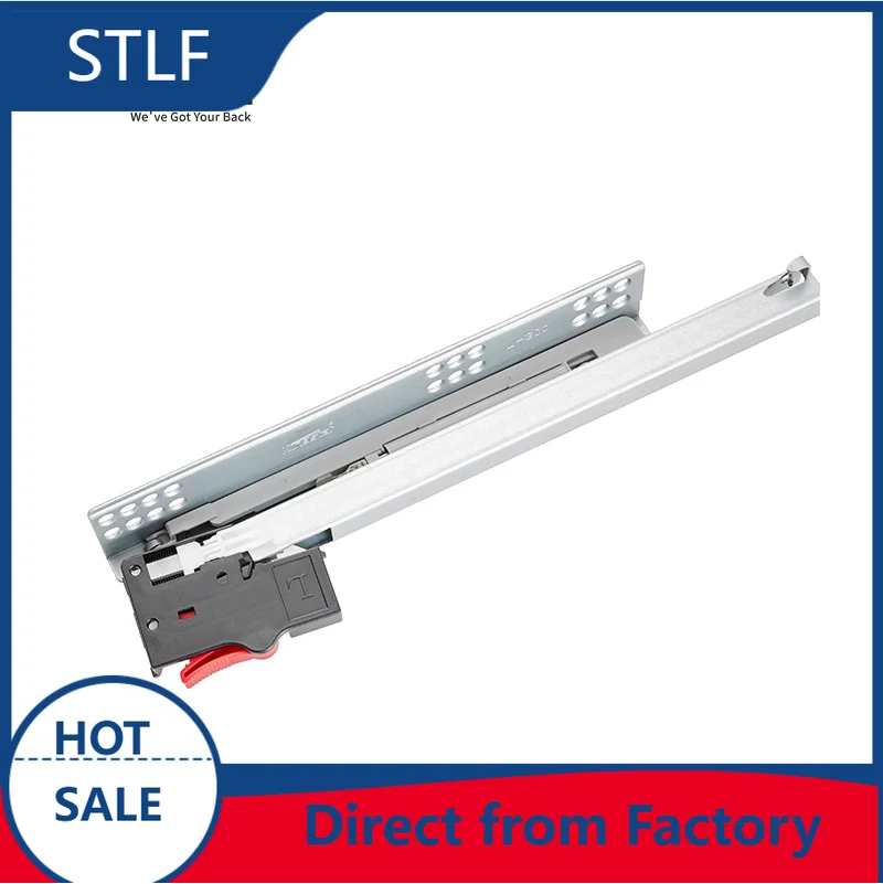 STLF 3/4 Extension Hidden Telescopic Rails Soft Closing Drawer Slides Heavy Duty Concealed Drawer Runners