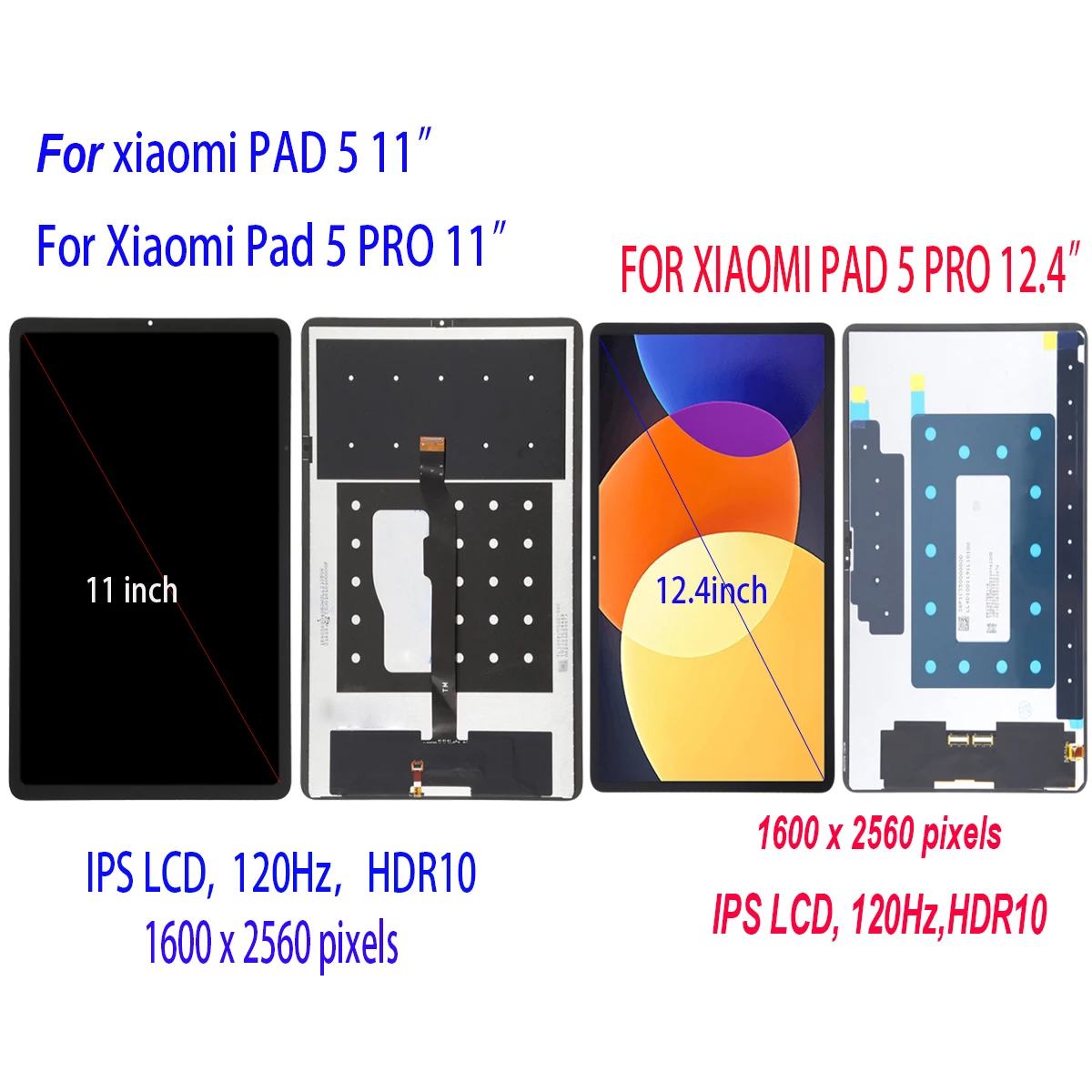 For Xiaomi Pad 5 Pro 21051182G LCD Display Touch Screen Digitizer Assembly
For Xiaomi Pad 5 Pro 21051182G LCD Display Touch Screen Digitizer Assembly