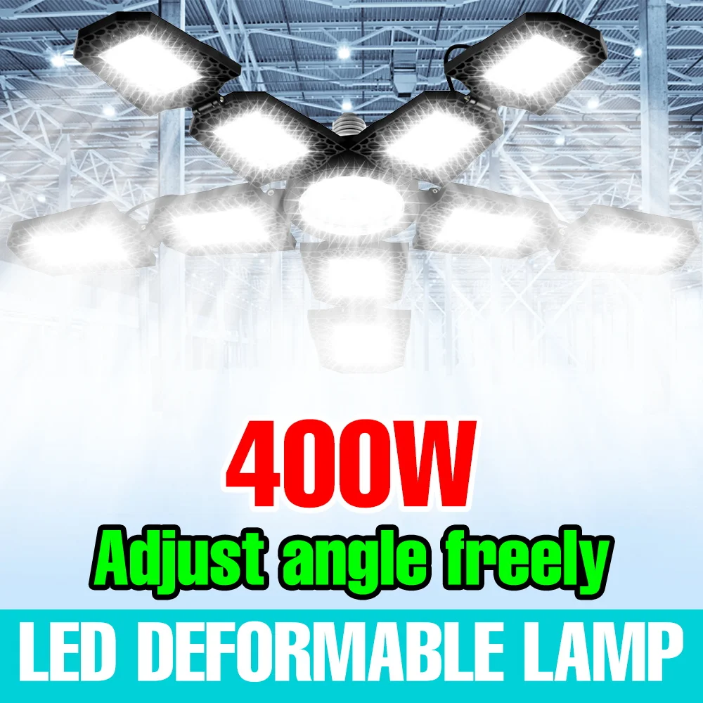 400W E27 Garage Light Deformable LED Workshop Ceiling Bulbs 220V Mining Lamps Stadium Basement Warehouse Parking Lot Lighting
400W E27 Garage Light Deformable LED Workshop Ceiling Bulbs 220V Mining Lamps Stadium Basement Warehouse Parking Lot Lighting