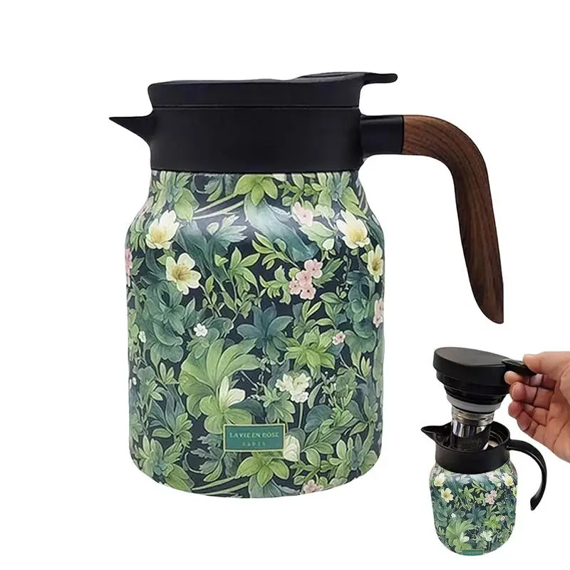 Vintage Floral Tea Thermos Stainless Steel Tea Kettle Drip-Proof Tea Pot With Tea Infuser Mini Thermo Coffee Pot 1000ML
Vintage Floral Tea Thermos Stainless Steel Tea Kettle Drip-Proof Tea Pot With Tea Infuser Mini Thermo Coffee Pot 1000ML