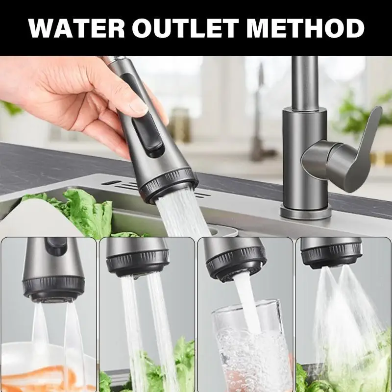 652F Обновление, кухонный кран с выдвижным спреем, эластичный смеситель для раковины из нержавеющей стали, модернизация, кран
652F Обновление, кухонный кран с выдвижным спреем, эластичный смеситель для раковины из нержавеющей стали, модернизация, кран