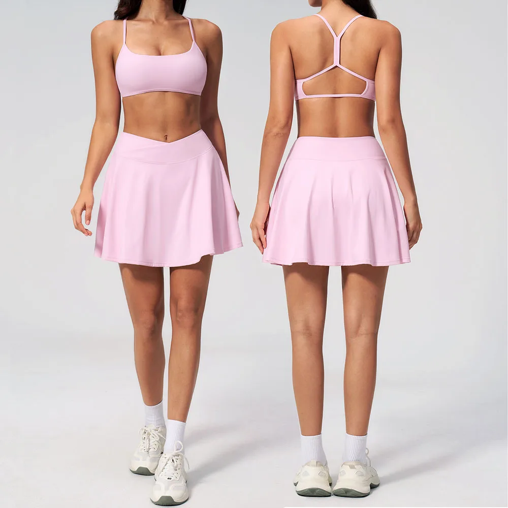 2 Pieces Yoga Set Women's Tracksuits Workout Shockproof Bra High Waist Short Tennis Skirts Female Gym Yoga Clothes Athletic Wear
2 Pieces Yoga Set Women's Tracksuits Workout Shockproof Bra High Waist Short Tennis Skirts Female Gym Yoga Clothes Athletic Wear