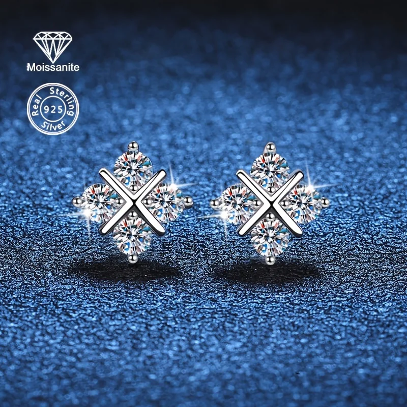 AMGROCK 925 Silver Moissanite Women's Sweet Versatile Earrings for Banquet, Vacation, Commuting, Valentine's Day, Christmas
AMGROCK 925 Silver Moissanite Women's Sweet Versatile Earrings for Banquet, Vacation, Commuting, Valentine's Day, Christmas