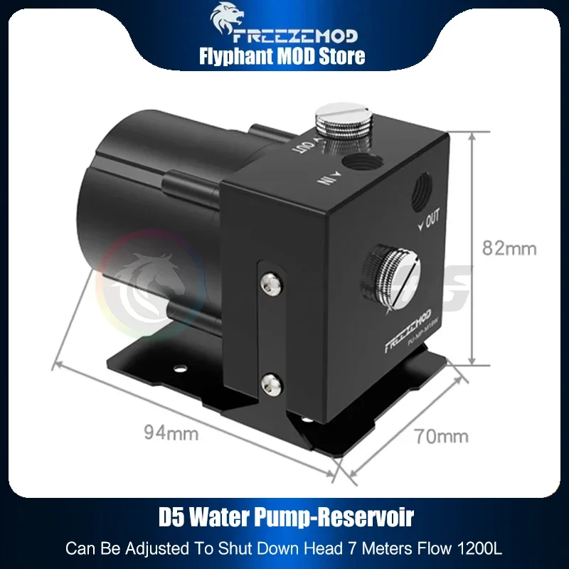 FREEZEMOD PC Water Cooling Pump Lift 7 Meters, Flow 1200H/L Speed Adjustable Black
FREEZEMOD PC Water Cooling Pump Lift 7 Meters, Flow 1200H/L Speed Adjustable Black