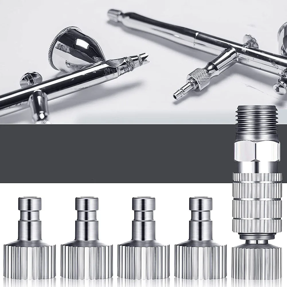 5Pc Airbrush Quick Disconnect Set With Valve Metal Male Coupler Adapter Kit Quick Connector Set Painting Tool Accessories
5Pc Airbrush Quick Disconnect Set With Valve Metal Male Coupler Adapter Kit Quick Connector Set Painting Tool Accessories