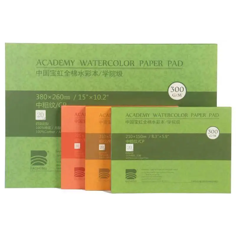 Watercolor Drawing Paper Book Thicken 300g 200g Cotton Pulp Coloring Painting Papier Three Textures Professional School Supplies
Watercolor Drawing Paper Book Thicken 300g 200g Cotton Pulp Coloring Painting Papier Three Textures Professional School Supplies