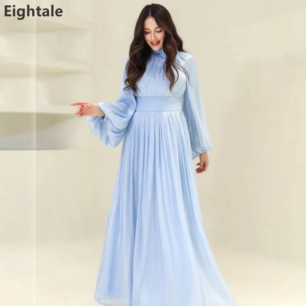 Eightale 2025 Sky Blue Maxi Evening Dress Muslim Long Sleeve Saudi Arabia Wedding Formal Prom Dress Dubai Party Gown Customized
Eightale 2025 Sky Blue Maxi Evening Dress Muslim Long Sleeve Saudi Arabia Wedding Formal Prom Dress Dubai Party Gown Customized