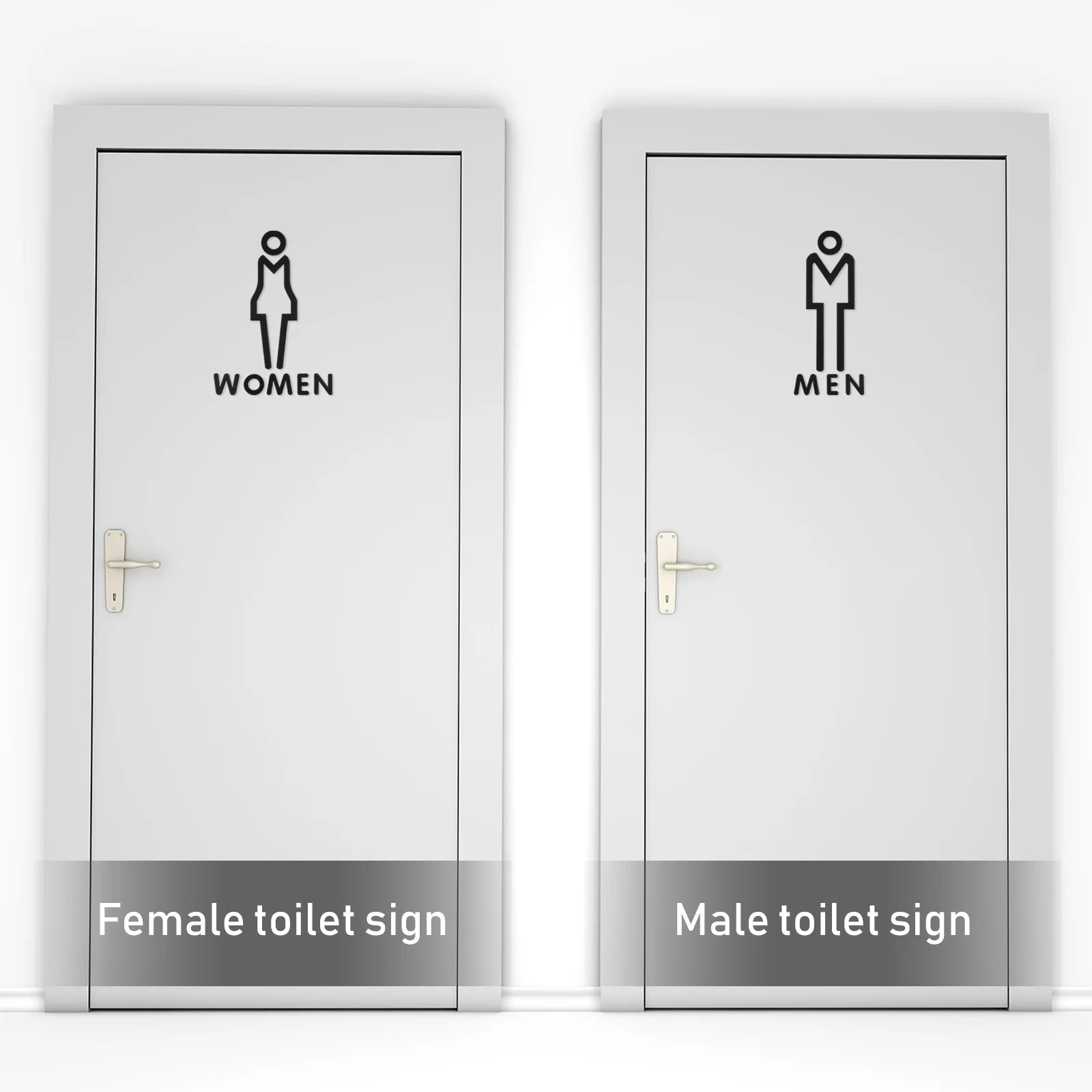 2 pcs Black Acrylic Bathroom Sign Set for Men Women Self Adhesive Backing Easy Install Home Office Hotel Stylish Design
2 pcs Black Acrylic Bathroom Sign Set for Men Women Self Adhesive Backing Easy Install Home Office Hotel Stylish Design