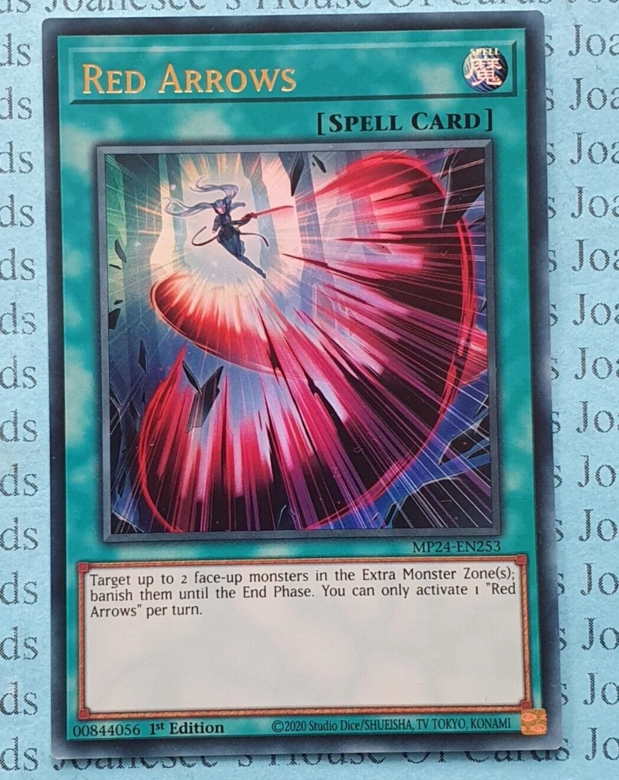 Yugioh KONAMI Duel Monsters TCG MP24-EN253 Red Arrows Ultra Rare English 1st Edition Collection Mint Card
Yugioh KONAMI Duel Monsters TCG MP24-EN253 Red Arrows Ultra Rare English 1st Edition Collection Mint Card