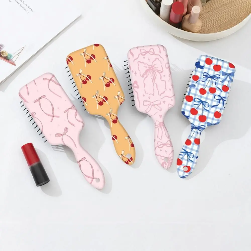 Bowknot Cherry Pattern Air Cushion Hair Brush Portable Cute Massage Comb Anti-Static Plastic Detangling Brush
Bowknot Cherry Pattern Air Cushion Hair Brush Portable Cute Massage Comb Anti-Static Plastic Detangling Brush