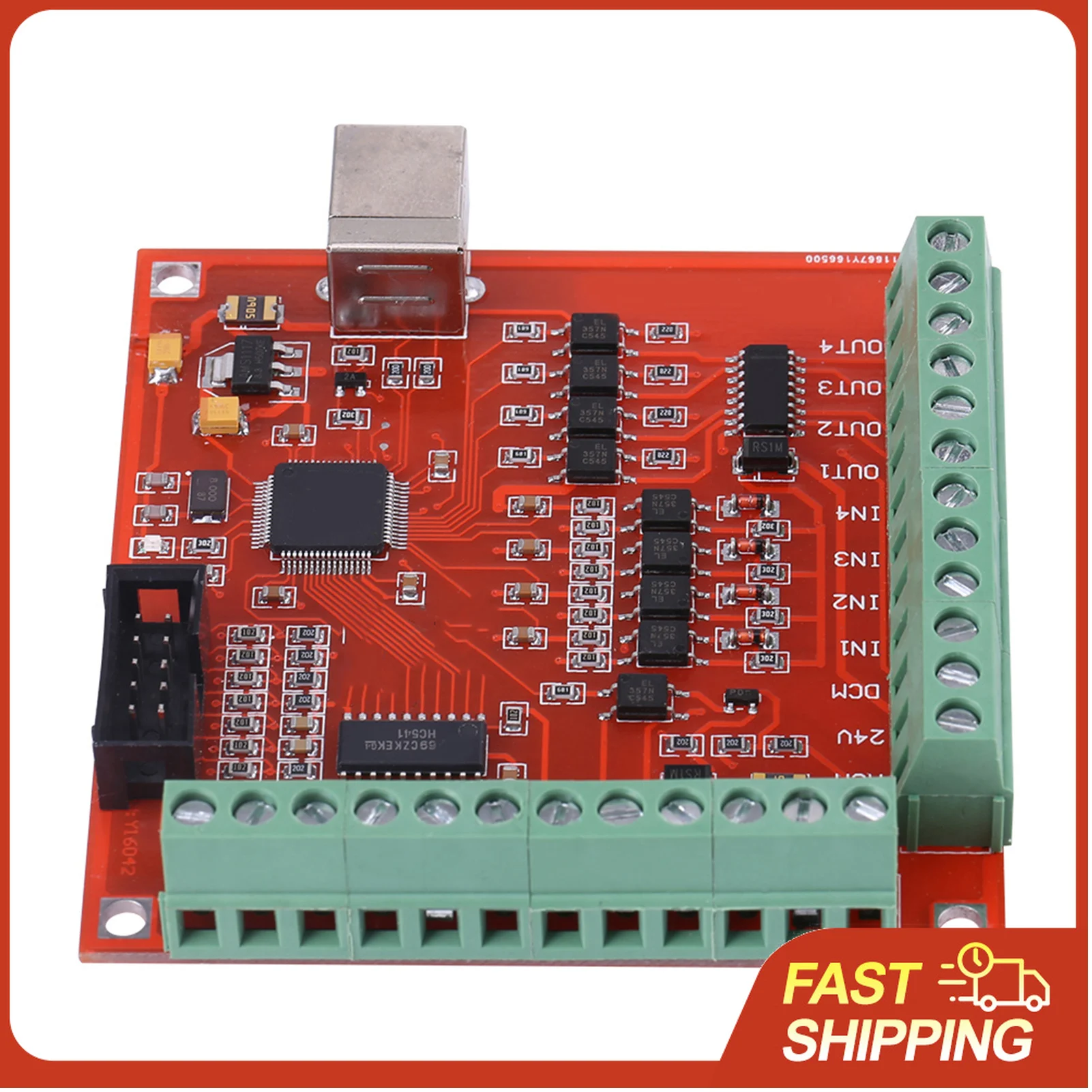 4-Axis USB CNC Controller Card 100KHz, with 0-10V Spindle Control for Stepper/Servo Motor, Supports Mach3 Software
4-Axis USB CNC Controller Card 100KHz, with 0-10V Spindle Control for Stepper/Servo Motor, Supports Mach3 Software