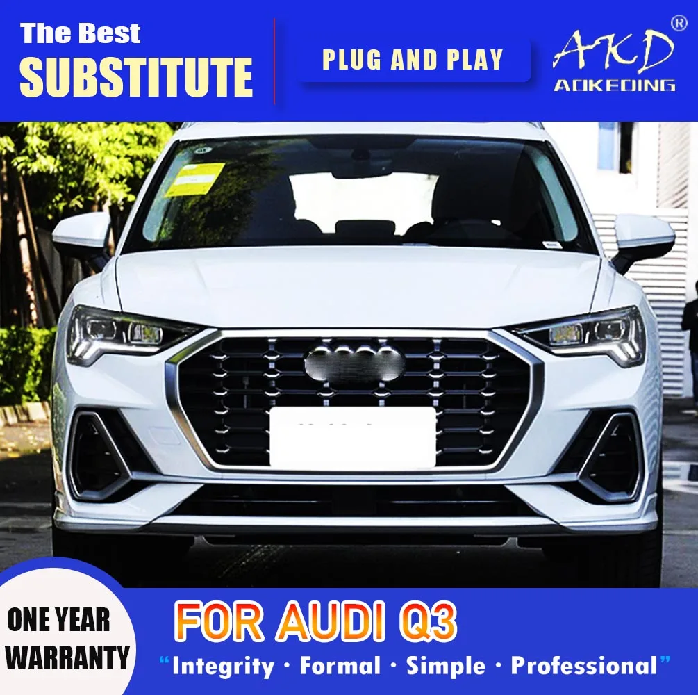 AKD Head Lamp for Audi Q3 LED Headlight 2018-2020 Headlights Q3 DRL Turn Signal High Beam Angel Eye Projector Lens
AKD Head Lamp for Audi Q3 LED Headlight 2018-2020 Headlights Q3 DRL Turn Signal High Beam Angel Eye Projector Lens