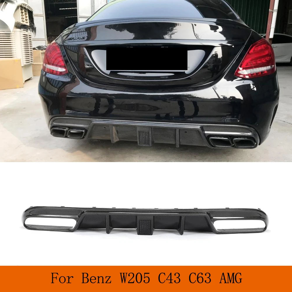 Carbon Fiber Car Rear Bumper Exhaust Diffuser Lip Spoiler for Mercedes-Benz C Class W205 Sport C43 AMG Sedan 2015 - 2020 WLED
Carbon Fiber Car Rear Bumper Exhaust Diffuser Lip Spoiler for Mercedes-Benz C Class W205 Sport C43 AMG Sedan 2015 - 2020 WLED