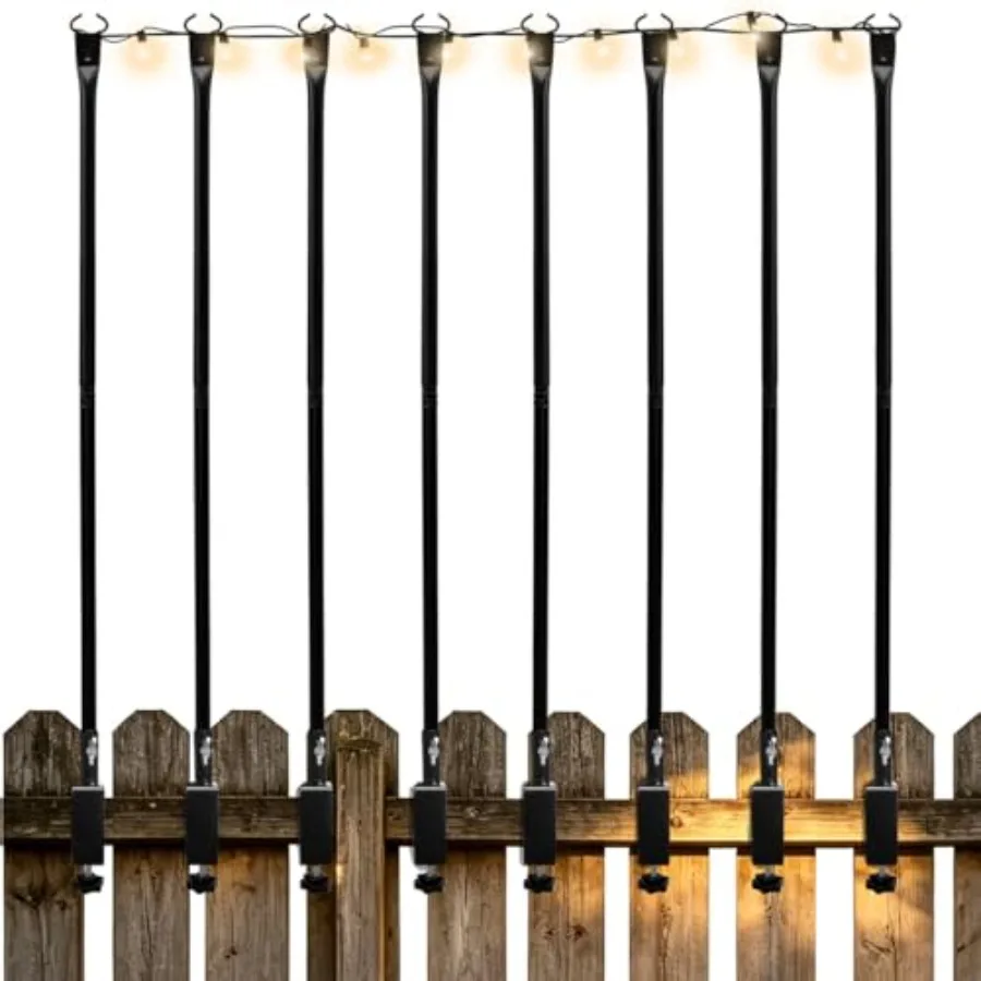 Patio Light Poles for String Lights 4FT 8 Pack Deck Poles for String Lights with Fence-Friendly Clamps String Light Poles for D
Patio Light Poles for String Lights 4FT 8 Pack Deck Poles for String Lights with Fence-Friendly Clamps String Light Poles for D