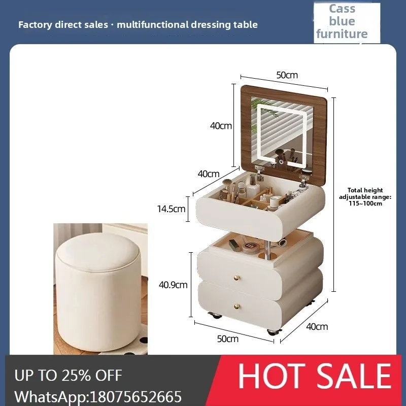 MJY Flip Cover Solid Wood Dressing Table Bedroom Movable Integrated Lifting Bedside Table
MJY Flip Cover Solid Wood Dressing Table Bedroom Movable Integrated Lifting Bedside Table