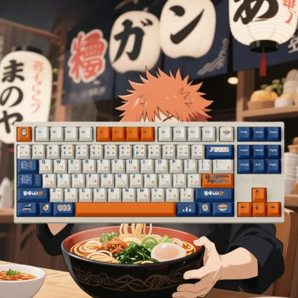 FBB Creative Yile Ramen Theme Keycaps PBT Thermal sublimation Original Factory Height Cherry Profile Anime Keyboard Accessories
FBB Creative Yile Ramen Theme Keycaps PBT Thermal sublimation Original Factory Height Cherry Profile Anime Keyboard Accessories