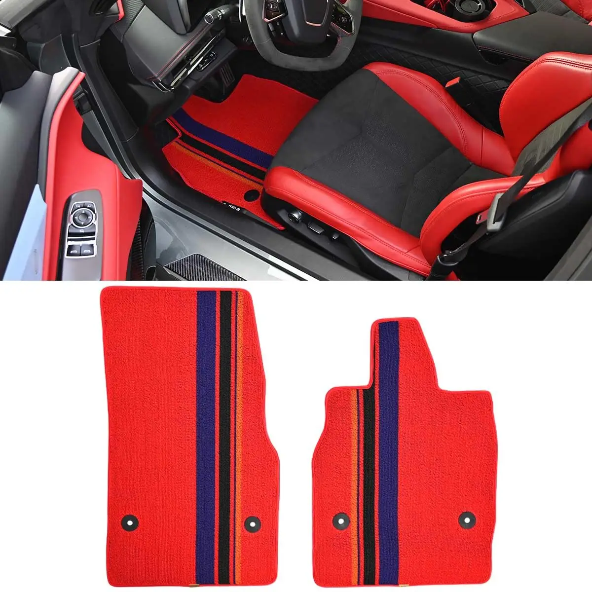 Red Carpet Floor Mats With Stripe Design, All-Weather Anti-Slip TPE Foot Pads For Sports Coupe 2020+
Red Carpet Floor Mats With Stripe Design, All-Weather Anti-Slip TPE Foot Pads For Sports Coupe 2020+