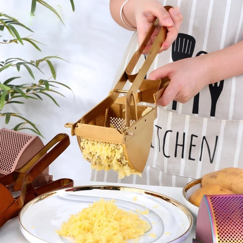 1pc Gold Potato Ricer Manual Lemon Squeezer Stainless steel Fruit Orange Pressure Juicer Tool Vegetables Mashers Kitchen utensil
1pc Gold Potato Ricer Manual Lemon Squeezer Stainless steel Fruit Orange Pressure Juicer Tool Vegetables Mashers Kitchen utensil