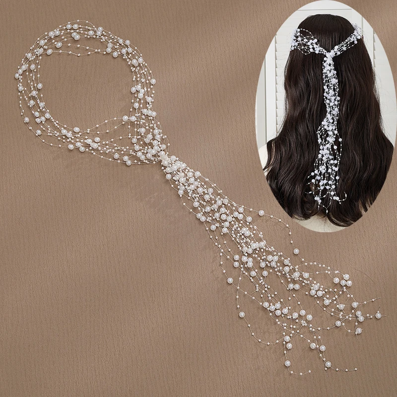 Bohemian Style Bride Wedding Hair Accessories Imitation Pearl Headband for Women Simple and Elegant White Hairband Accessory
Bohemian Style Bride Wedding Hair Accessories Imitation Pearl Headband for Women Simple and Elegant White Hairband Accessory